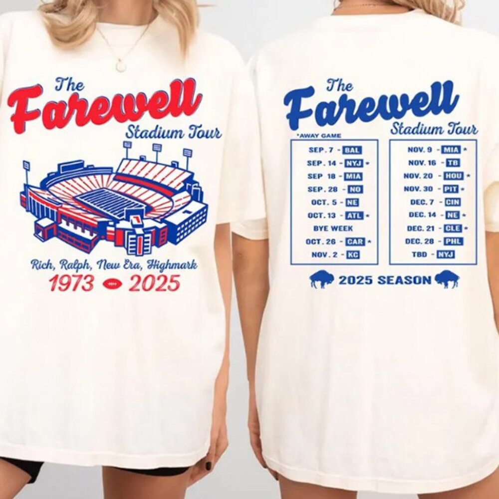 Farewell Stadium Tour T-Shirt - Football Graphic Tee Shirt For Game Day Fans